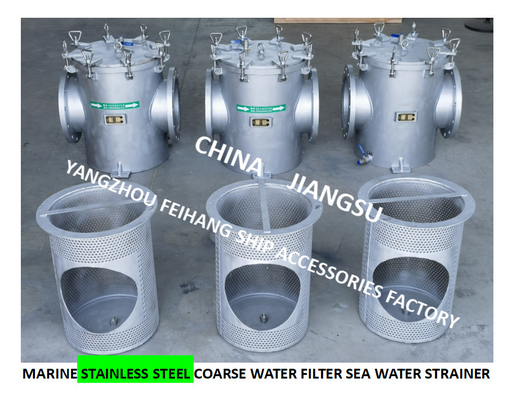 Stainless Steel Suction Coarse Water Filter For Bilge Fire Pump Inlet Model: As300s Cb/T497-2012