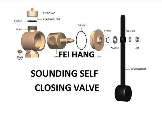 MARINE SEWAGE TREATMENT BRONZE SOUNDING SELF CLOSING VALVE FH-65 (ACB / T3778-1999)