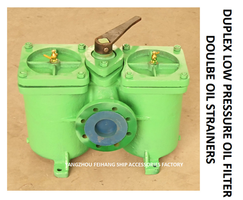 DOUBLE CRUDE OIL FILTER FOR DIESEL OIL SEPARATOR INLET MODEL： AS80-0.4/0.22 CB / T425-1994 BODY: CAST IRON FILTER CARTRI