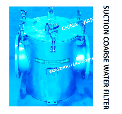 RIGHT ANGLE SUCTION COARSE WATER FILTER FOR BALLAST FIRE FIGHTING SYSTEM BLS250 CB / T497-2012 BODY CARBON STEEL GALVANI