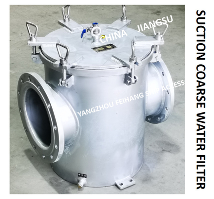 RIGHT ANGLE SUCTION COARSE WATER FILTER FOR BALLAST FIRE FIGHTING SYSTEM BLS250 CB / T497-2012 BODY CARBON STEEL GALVANI