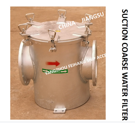 RIGHT ANGLE SUCTION COARSE WATER FILTER FOR BALLAST FIRE FIGHTING SYSTEM BLS250 CB / T497-2012 BODY CARBON STEEL GALVANI