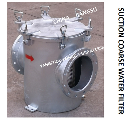 RIGHT ANGLE SUCTION COARSE WATER FILTER FOR BALLAST FIRE FIGHTING SYSTEM BLS250 CB / T497-2012 BODY CARBON STEEL GALVANI