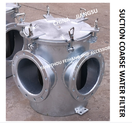 FRESH WATER PUMP INLET RIGHT ANGLE MARINE SUCTION COARSE WATER FILTER MODEL: BRS250 CB / T497-2012 CARBON STEEL HOT GALV