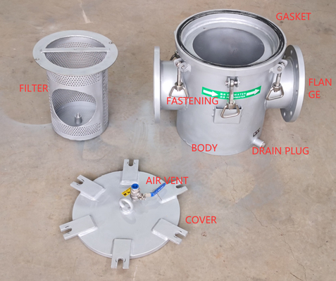 STAINLESS STEEL SEAWATER FILTER FOR MAIN ENGINE SEAWATER PUMP INLET  MODEL：FH-AS125S CB / T497-2012