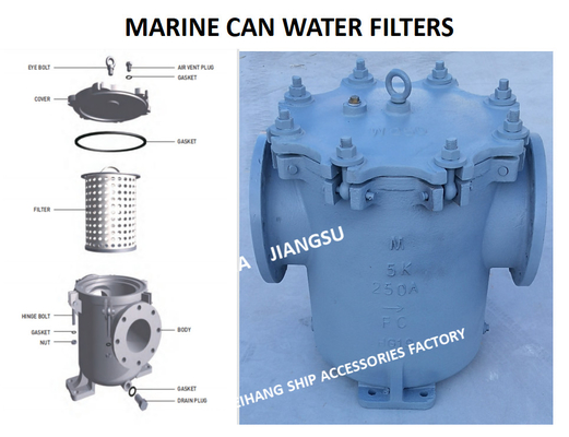 IMPA872011 MARINE CAN WATER FILTERS MODEL:5K-250A S-TYPE JIS F712