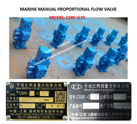 MANUAL PROPORTIONAL COMPOSITE VALVE CSBF-M-G25 FOR WINDLASS AND MANUAL PROPORTIONAL FLOW COMPOSITE VALVE CSBF-H-G25 FOR