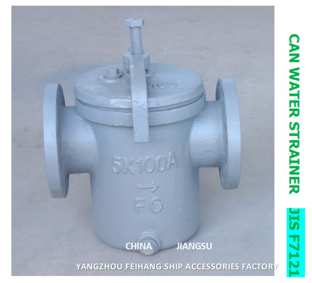 CAN WATER FILTERS-IMPA 872004 MARINE CAN WATER STRAINER S-TYPE 5K-50A JIS F7121 BODY-CAST IRON FILTER-STAINLESS STEEL