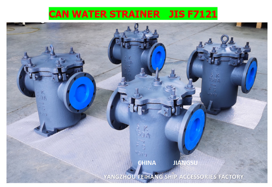 JIS 5K-200A CAN WATER STRAINERS MARINE CAN WATER FILTERS S-TYPE JISF 7121BODY - CAST IRON FILTER CARTRIDGE - STAINLESS S