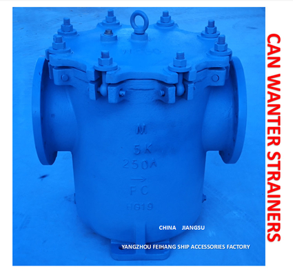 IMPA 872011 MARINE CAN WATER FILTERS-MARINE CAN WATER STRAINER MODEL:S-TYPE 5K-250A JIS F7121 BODY-CAST IRON FILTER-STAI