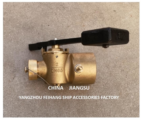 fH-DN65 CB/T3778-1999 Marine Sounding Self-Closing Valve For Anchor Chain Cabin Material-Bronze With Counterweight