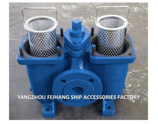 Duplex Filters / Inline Filters, Switchable Model AS25 CB/T425 Cast Iron Body, Stainless Steel Filter Element