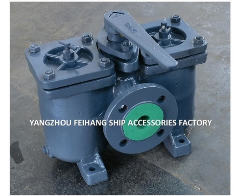 CB/T425 Series Duplex Oil Filters Assembly,Model AS32 CB/T425 Cast Iron Body, Stainless Steel Filter Element