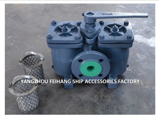 CB/T425 Series Duplex Oil Filters Assembly,Model AS32 CB/T425 Cast Iron Body, Stainless Steel Filter Element