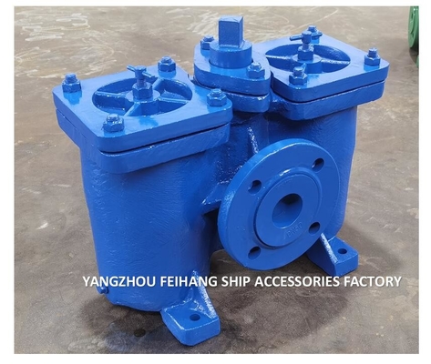 DUPLEX FUEL FILTER (INCLUDING FILTER ELEMENTS) Molde:AS16050-0.4/0.22 CB/T425-1994 Body Cast Iron,Filter Stainless Steel
