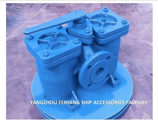 DUPLEX FUEL FILTER (INCLUDING FILTER ELEMENTS) Molde:AS16050-0.4/0.22 CB/T425-1994 Body Cast Iron,Filter Stainless Steel