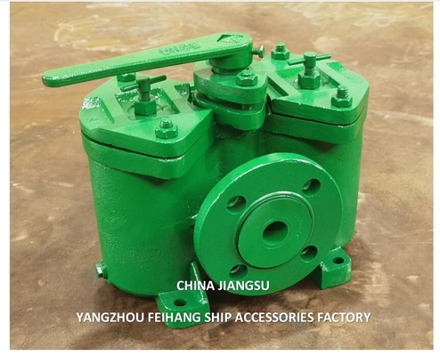 Shipbuilding-Duplex Oil Filter,Double Oil Filter AS4032 CB/T425-94 Cast Iron Body, Stainless Steel Filter Element