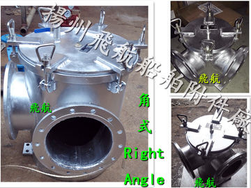 BR, BRS type right right angle sea water filter right right angle suction coarse water