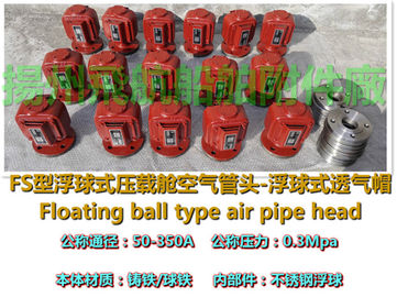 Floating air pipe head, FS65QT, CB/T3594-94 (nodular cast iron, float air pipe head, float