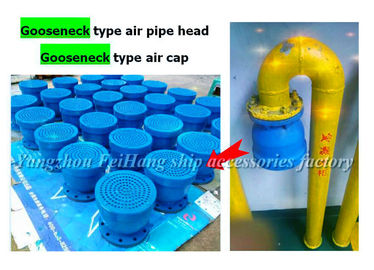 Marine air closing device -Gooseneck type air pipe head-Gooseneck type air cap