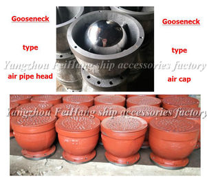 Swan neck breathable head, flanged cast iron goose neck type ventilation head BS150HT CB/t