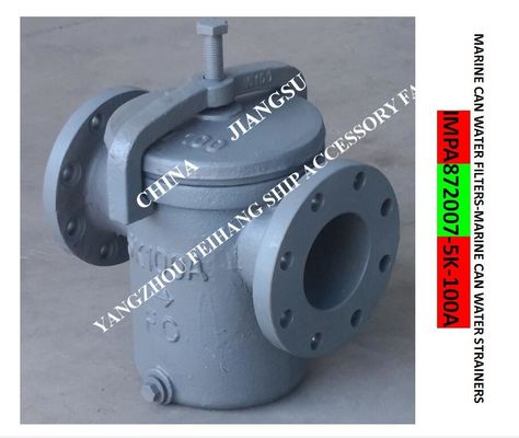 IMPA872007 Marine flanged cast iron daily standard cylindrical sea water filter 5K-100A S-TYPE JIS F7121-1996