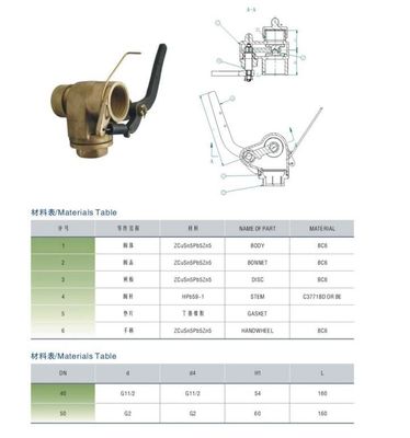 37NF-80A Bronze sounding self-closing valve for sewage tank, self-closing measuring pipe head