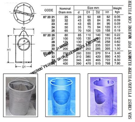 IMPA872021-872034 cylindrical sea water filter filter accessories-Yangzhou Feihang Ship Accessories Factory