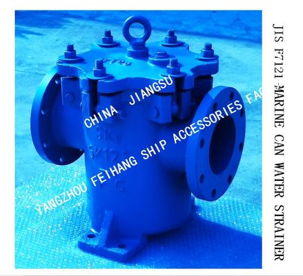 made in china-JIS F7121-MARINE CAN WATER STRAINER，Flange Cast Iron Cylindrical Sea Water Filter