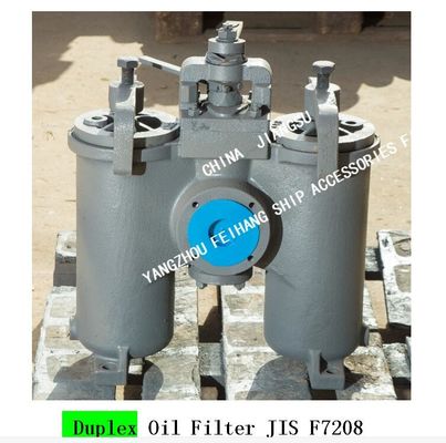 DOUBLE BARREL OIL FILTER, DUPLEX DUPLEX OIL FILTER FR LUBRICATING OIL PRESS-IN PUMP  MODEL:FH-65A H-TYPE JIS F7208