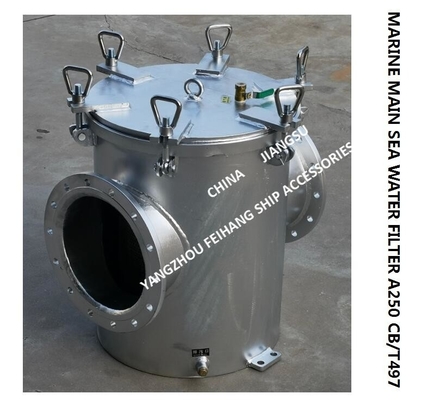 MARINE MAIN SEA WATER FILTER A250 CB/T497-1994，Body - carbon steel galvanized Filter element - stainless steel