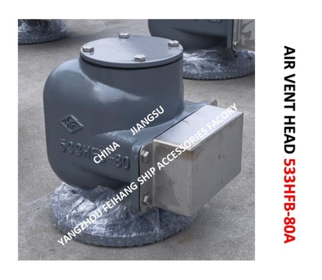 Air Pipe Head  For FPT Cabin Pontoon Type Oil Tank Modle:533HFO-80A Body Cast Iron, Internal Parts - Stainless Steel Fl