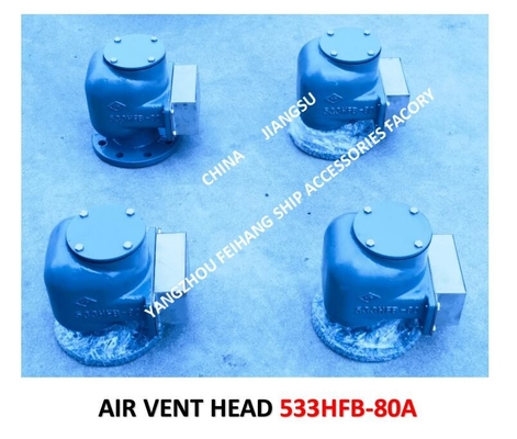 Air Pipe Head  For FPT Cabin Pontoon Type Oil Tank Modle:533HFO-80A Body Cast Iron, Internal Parts - Stainless Steel Fl