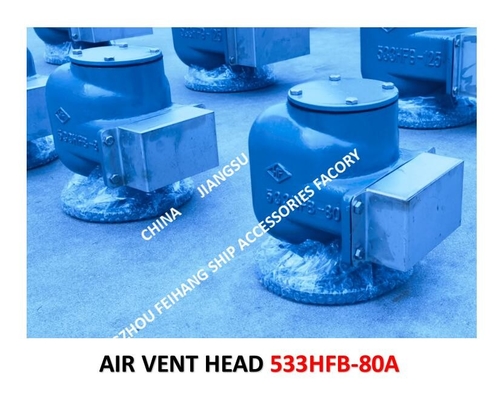 Air Pipe Head  For FPT Cabin Pontoon Type Oil Tank Modle:533HFO-80A Body Cast Iron, Internal Parts - Stainless Steel Fl