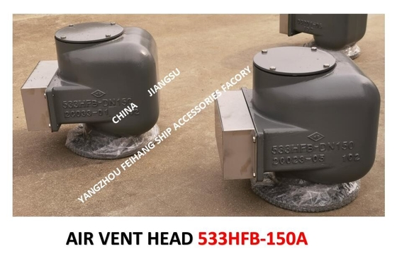 AIR VENT HEAD FOR BOW TIP TANK MODEL:533HFB-150A (WITH FIRE MESH) MATERIAL:BODY DUCTILE IRON, INTERIOR PARTS STAINLESS