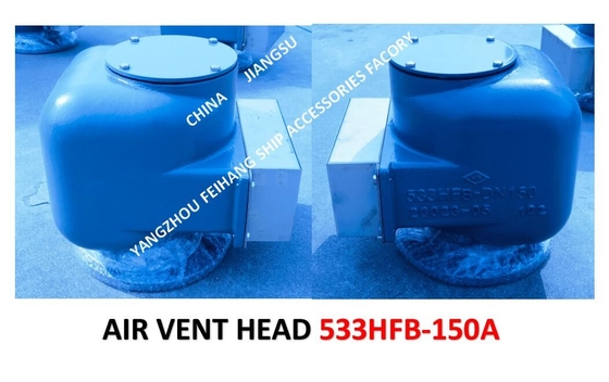 AIR VENT HEAD FOR BOW TIP TANK MODEL:533HFB-150A (WITH FIRE MESH) MATERIAL:BODY DUCTILE IRON, INTERIOR PARTS STAINLESS