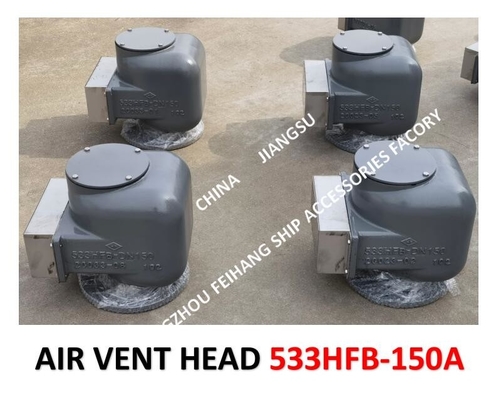 AIR VENT HEAD FOR BOW TIP TANK MODEL:533HFB-150A (WITH FIRE MESH) MATERIAL:BODY DUCTILE IRON, INTERIOR PARTS STAINLESS