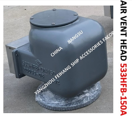 AIR VENT HEAD FOR BOW TIP TANK MODEL:533HFB-150A (WITH FIRE MESH) MATERIAL:BODY DUCTILE IRON, INTERIOR PARTS STAINLESS