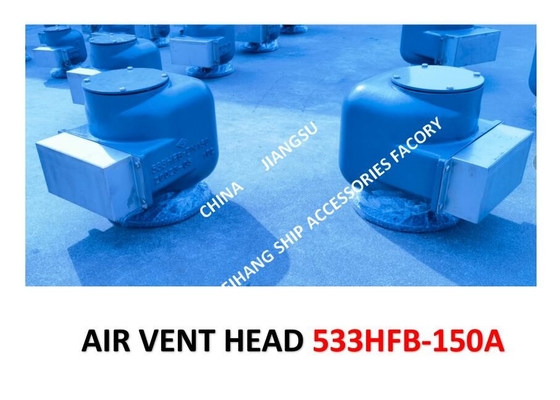 AIR VENT HEAD FOR BOW TIP TANK MODEL:533HFB-150A (WITH FIRE MESH) MATERIAL:BODY DUCTILE IRON, INTERIOR PARTS STAINLESS