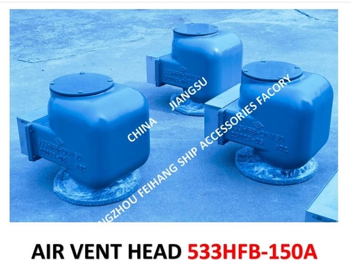 AIR VENT HEAD FOR BOW TIP TANK MODEL:533HFB-150A (WITH FIRE MESH) MATERIAL:BODY DUCTILE IRON, INTERIOR PARTS STAINLESS