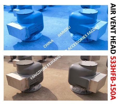 AIR VENT HEAD FOR BOW TIP TANK MODEL:533HFB-150A (WITH FIRE MESH) MATERIAL:BODY DUCTILE IRON, INTERIOR PARTS STAINLESS