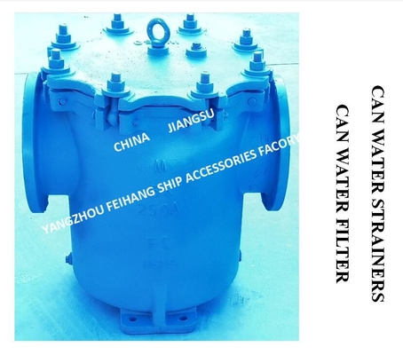 IMPA872012 5K-300A Marine Japanese Standard Cylindrical Water Filter - Flanged Cast Iron Cylindrical Water Filter