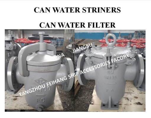 IMPA872012 5K-300A Marine Japanese Standard Cylindrical Water Filter - Flanged Cast Iron Cylindrical Water Filter