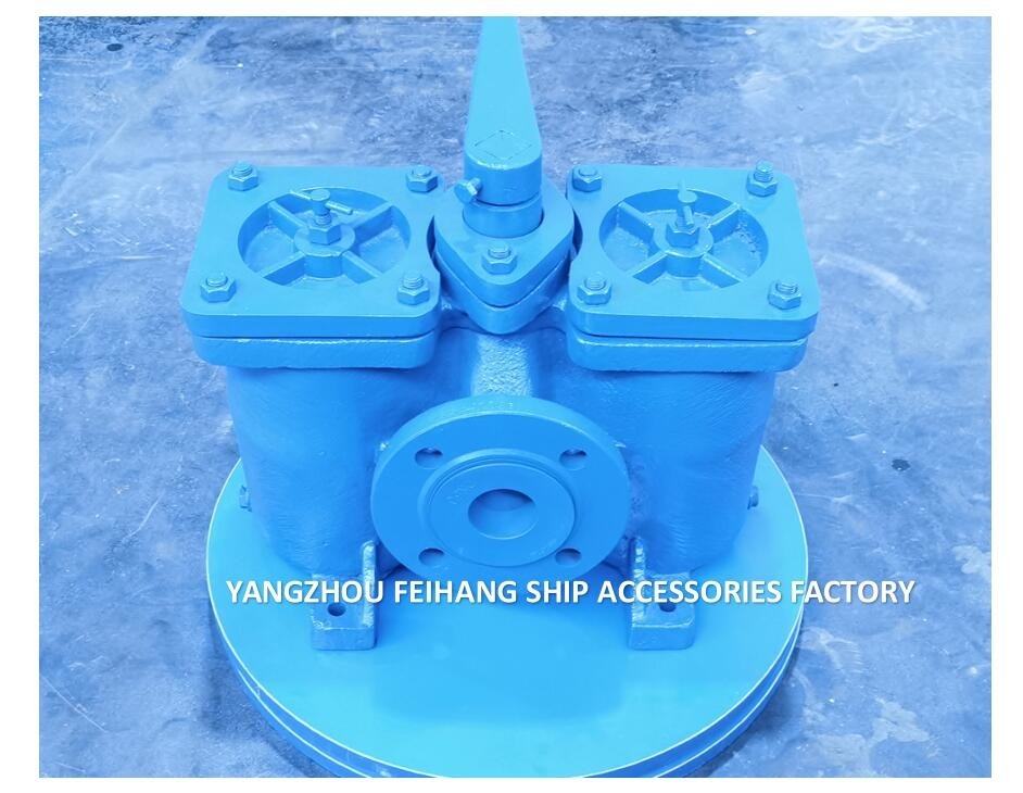 Marine Double Oil Filter And Duplex Crude Oil Filter AS16050-0.18/0.13 CB/T425-94 Body Cast Iron,Filter Stainless Steel