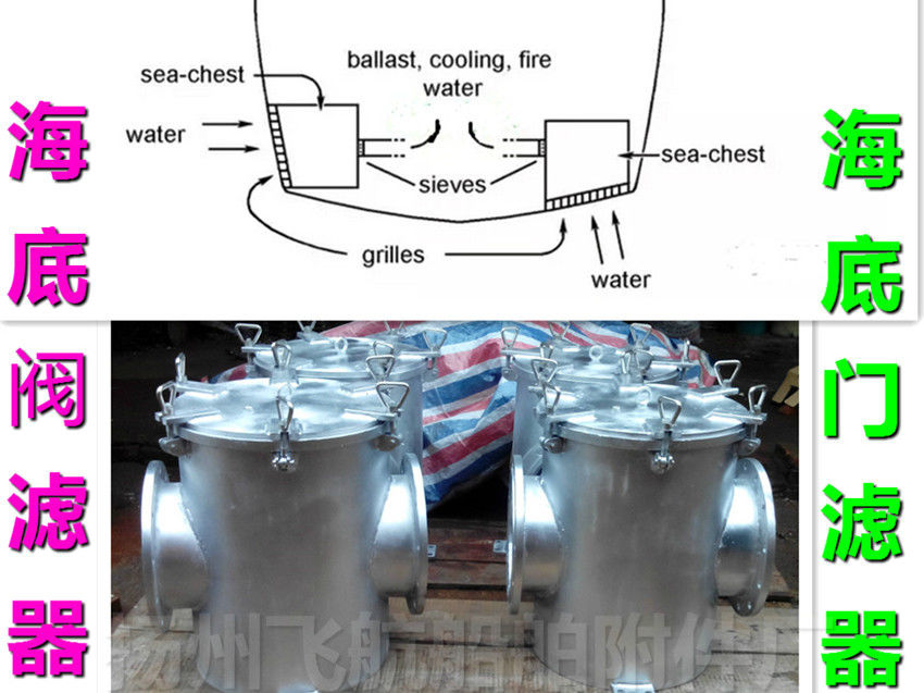 A type straight through sea water filter, through coarse water filter CB/T497-94